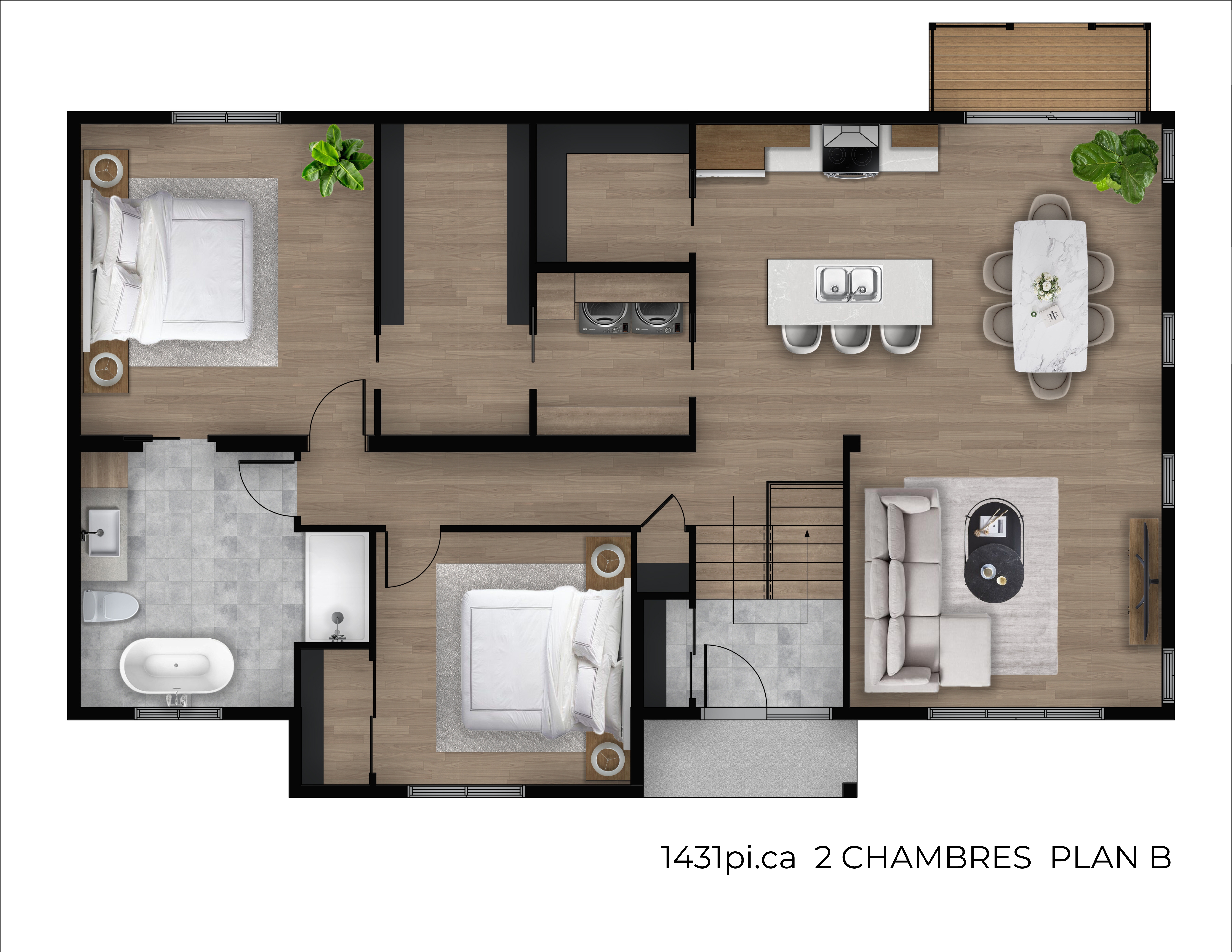 Martina 1431 2 Chambres Plan B