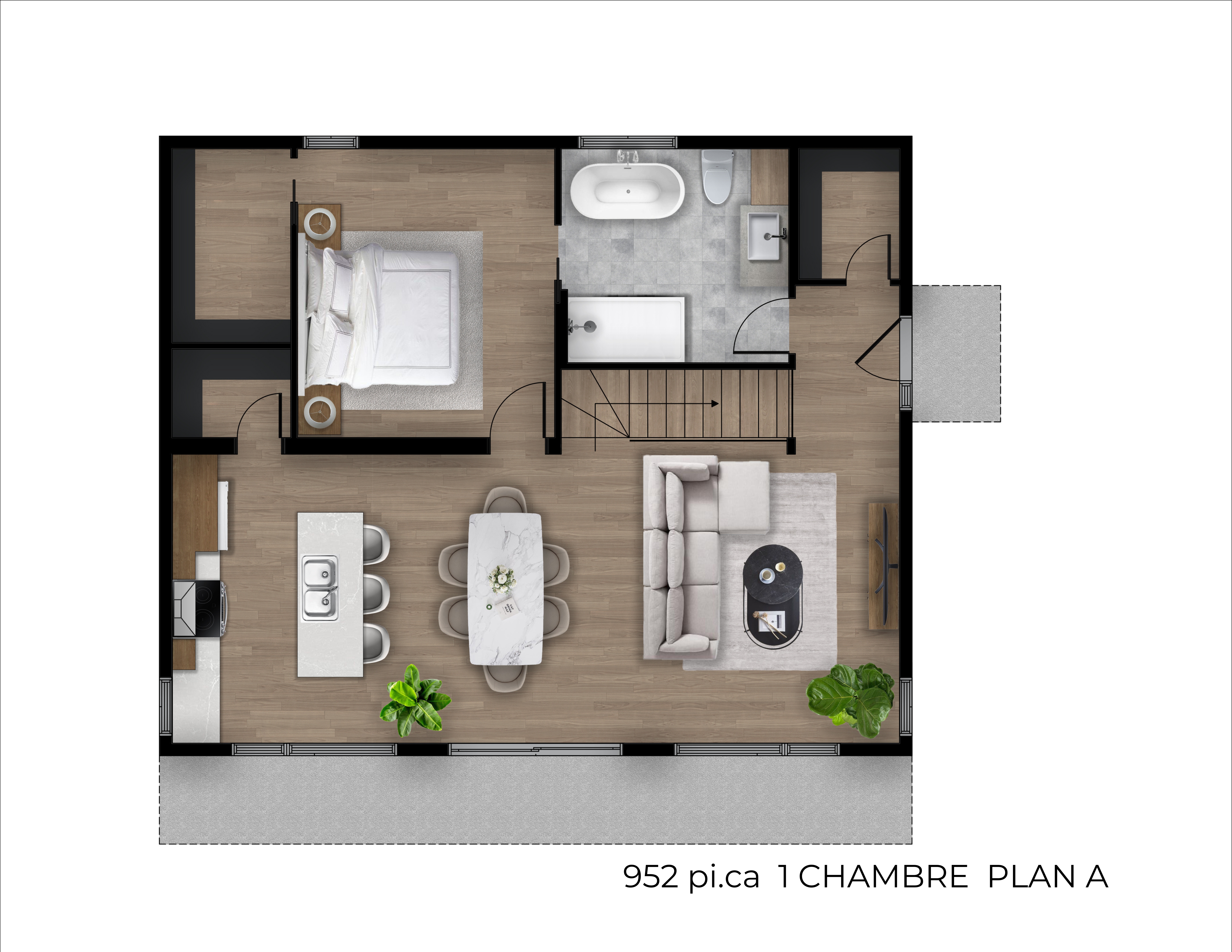 Monterey 952 1 Chambre Plan A