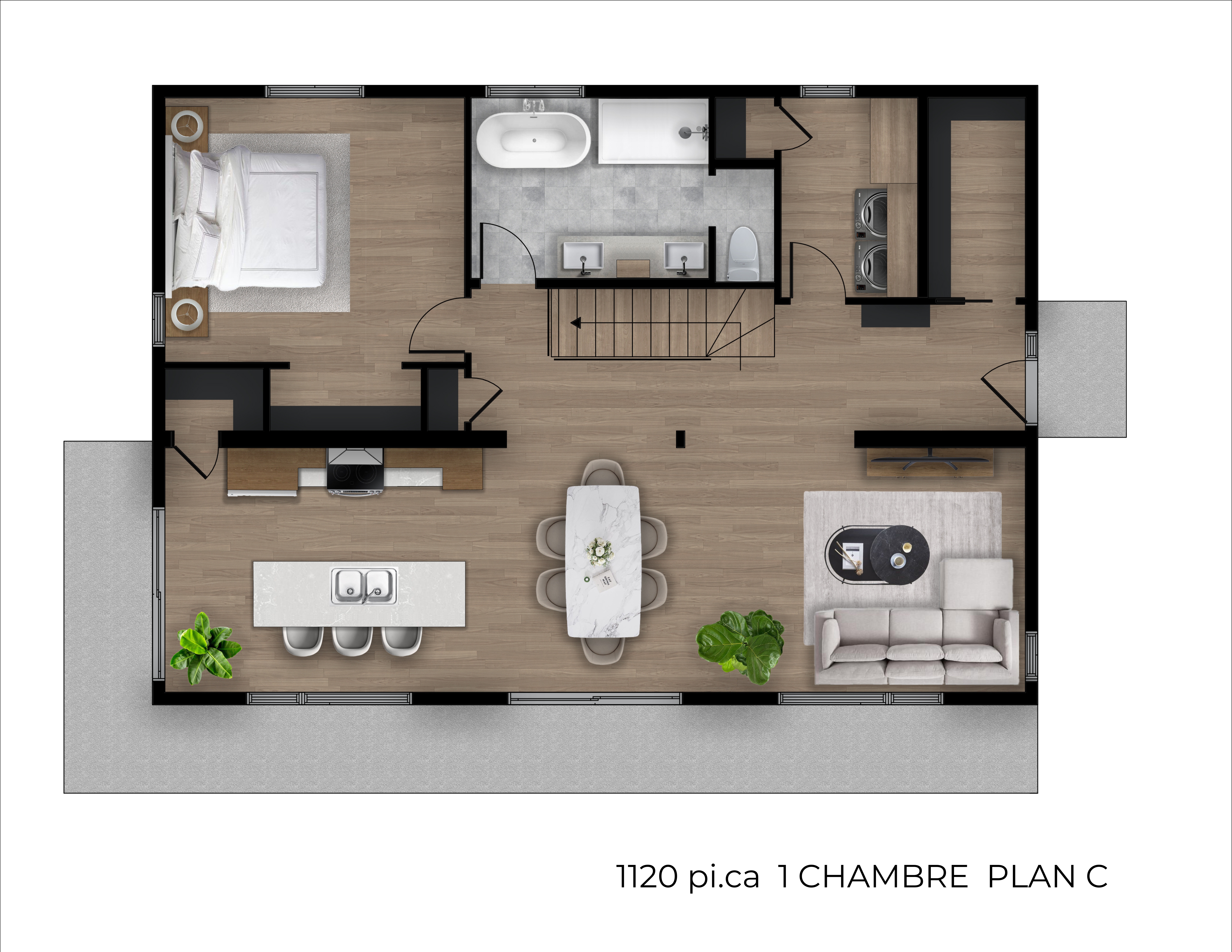 Monterey 1120 1 Chambre Plan C