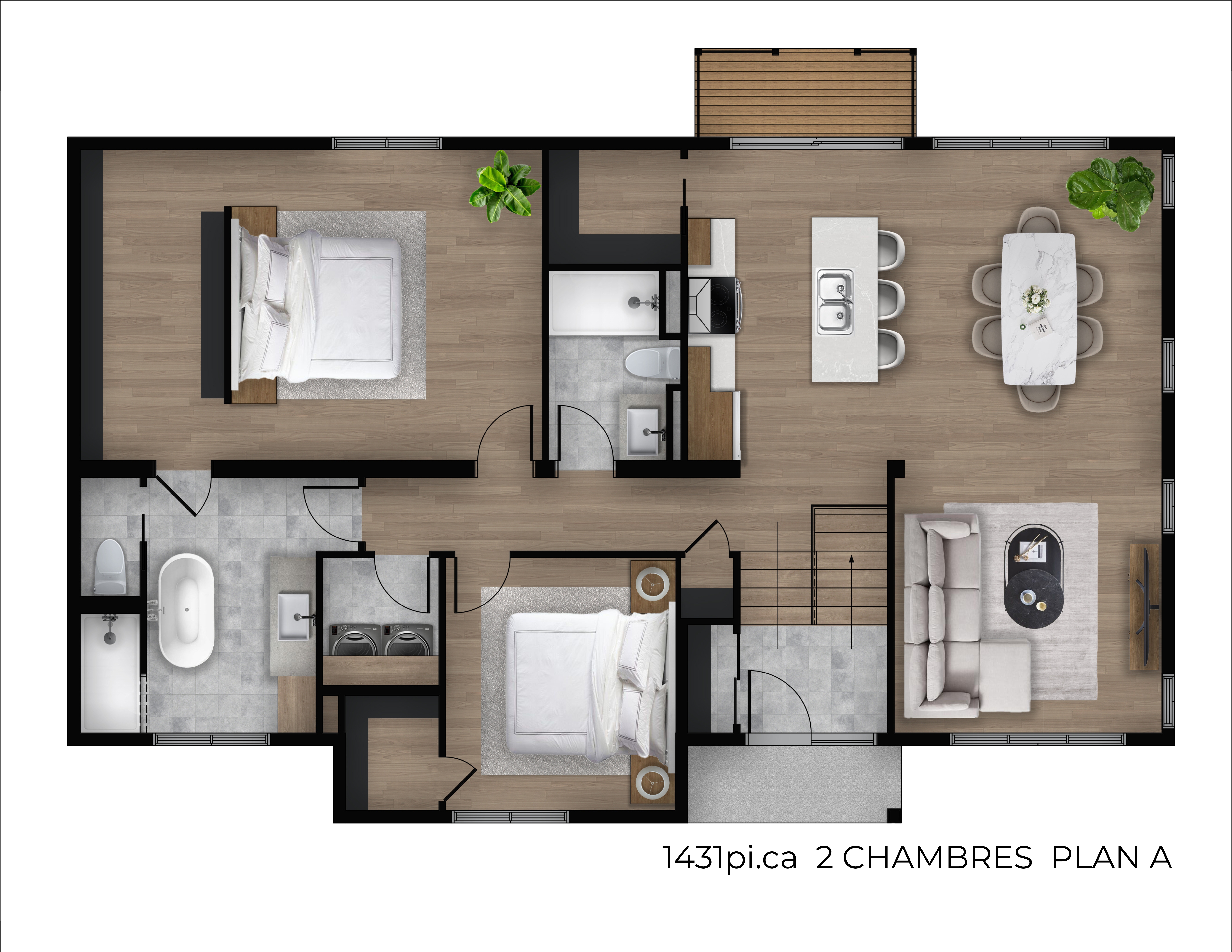 Martina 1431 2 Chambres Plan A