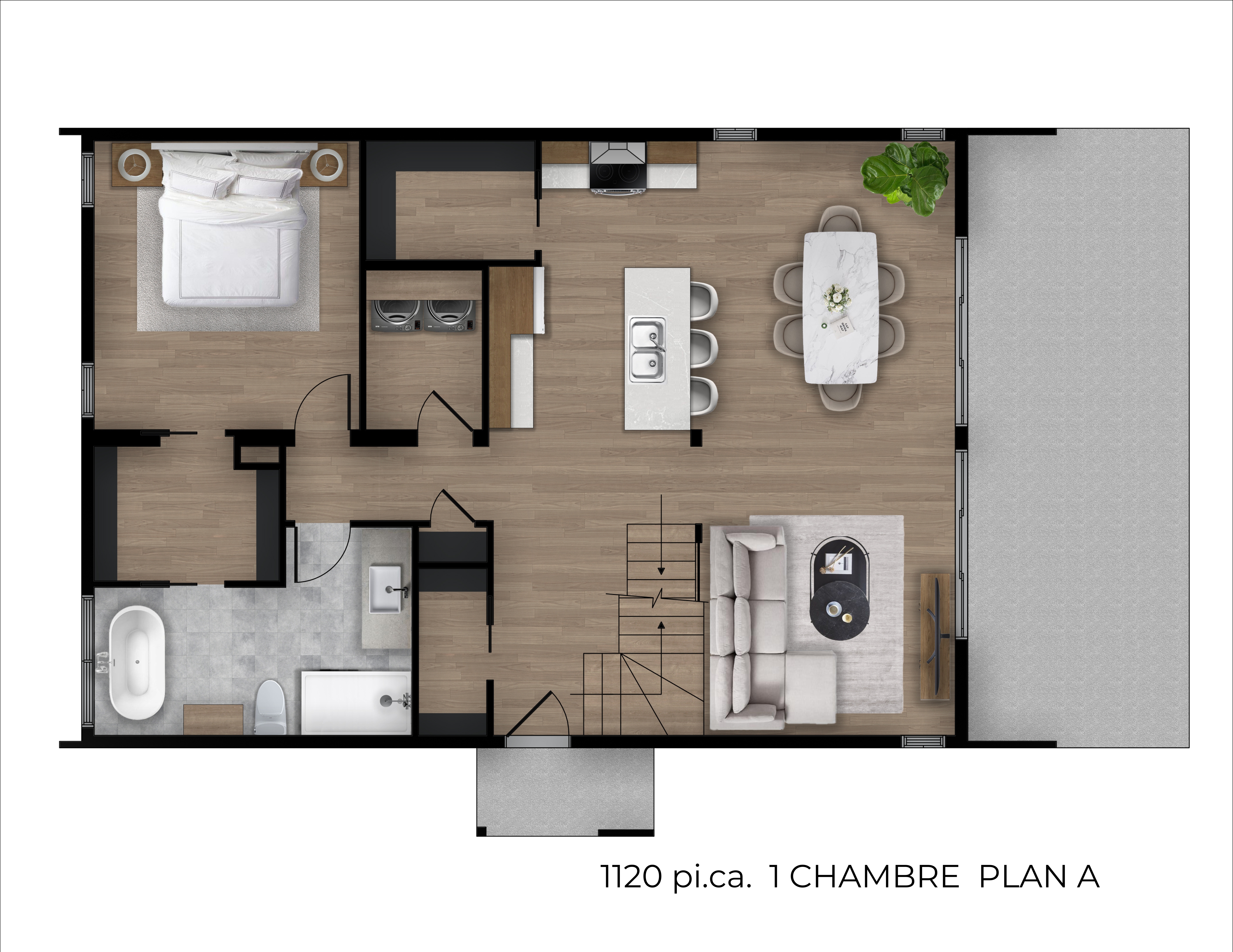 Alta 1120 1 Chambre Plan A