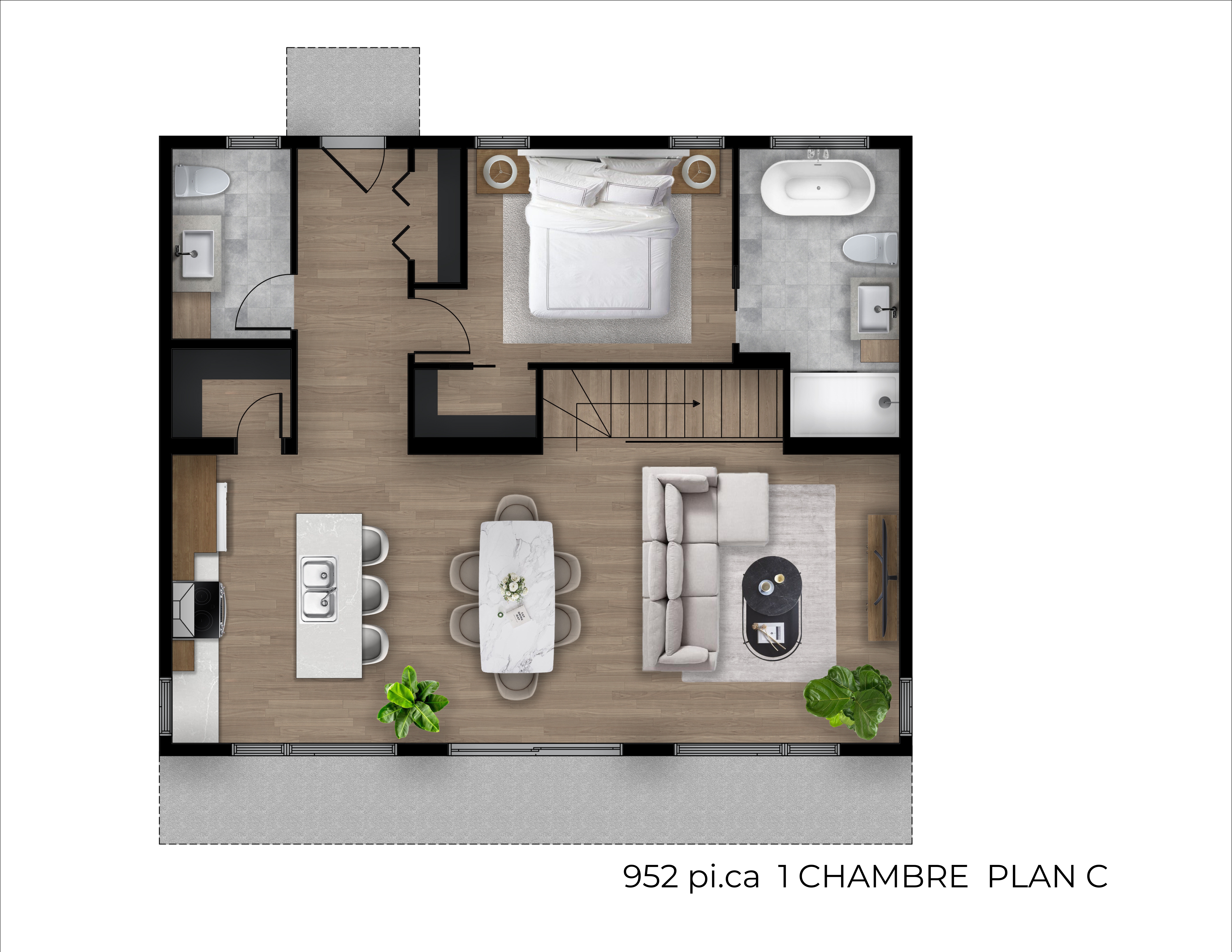 Monterey 952 1 Chambre Plan C