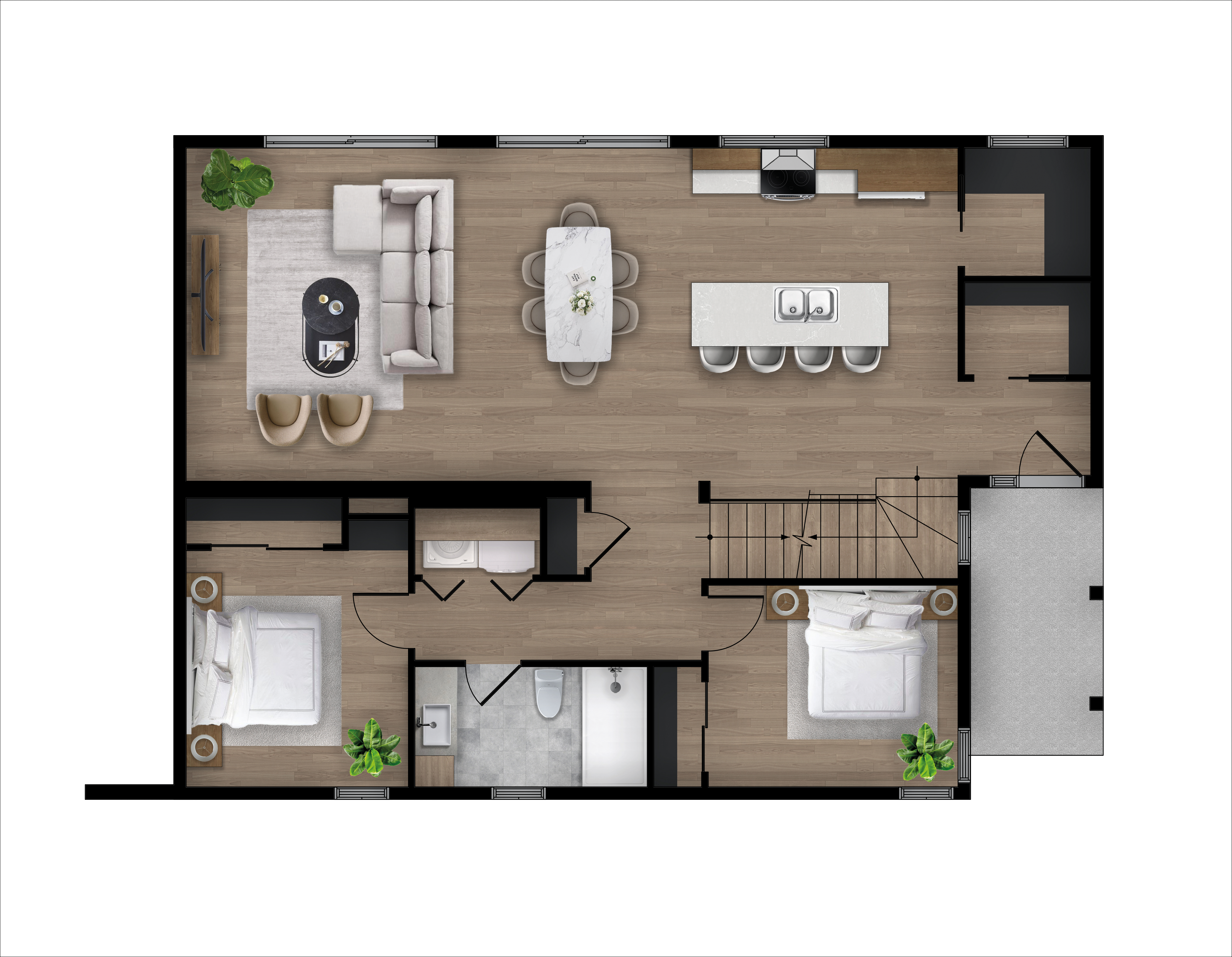 24 282 Maisons Usinées Côté M3 1713 PICA PLAN 2 RDC