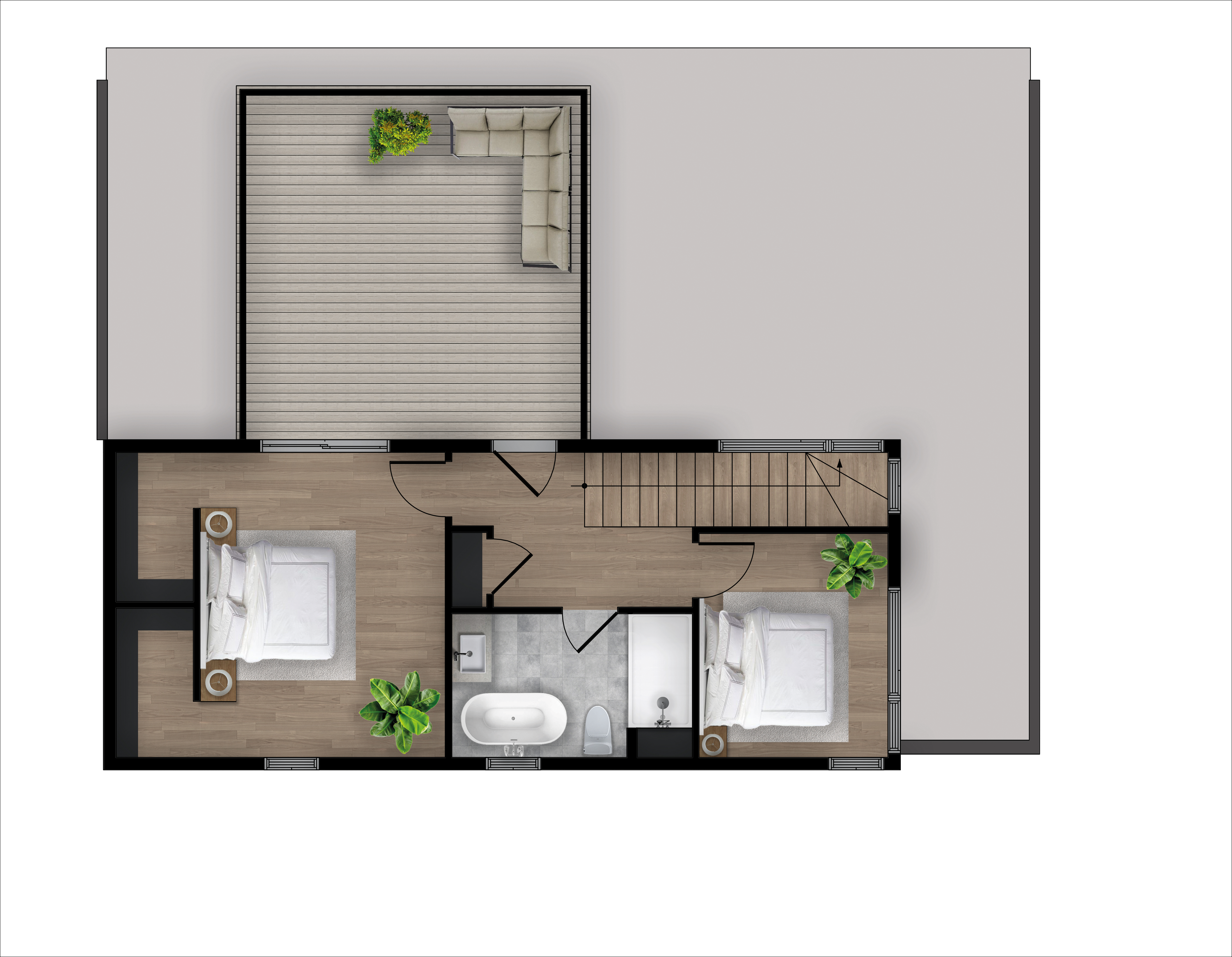 24 282 Maisons Usinées Côté M3 1713 PICA PLAN 1 Étage